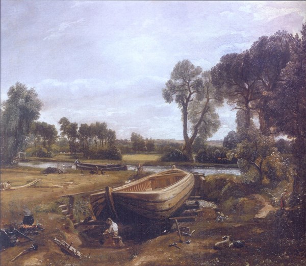 078-Джон Констебль-Строительство лодки во Флэтворде, 1815